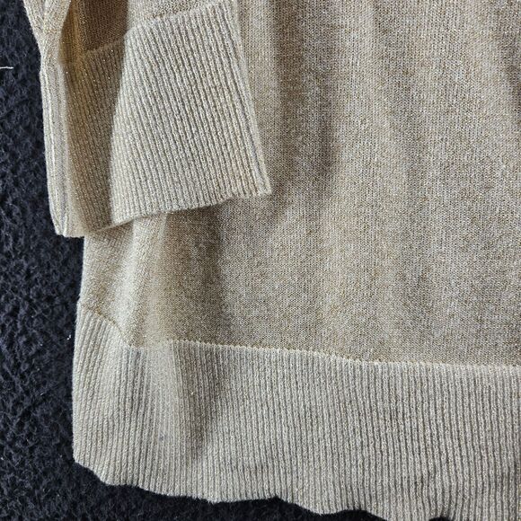 Nu Options Womens Sweater Beige Size 1X Cotton Blend Button Close Long Sleeve - Picture 11 of 12